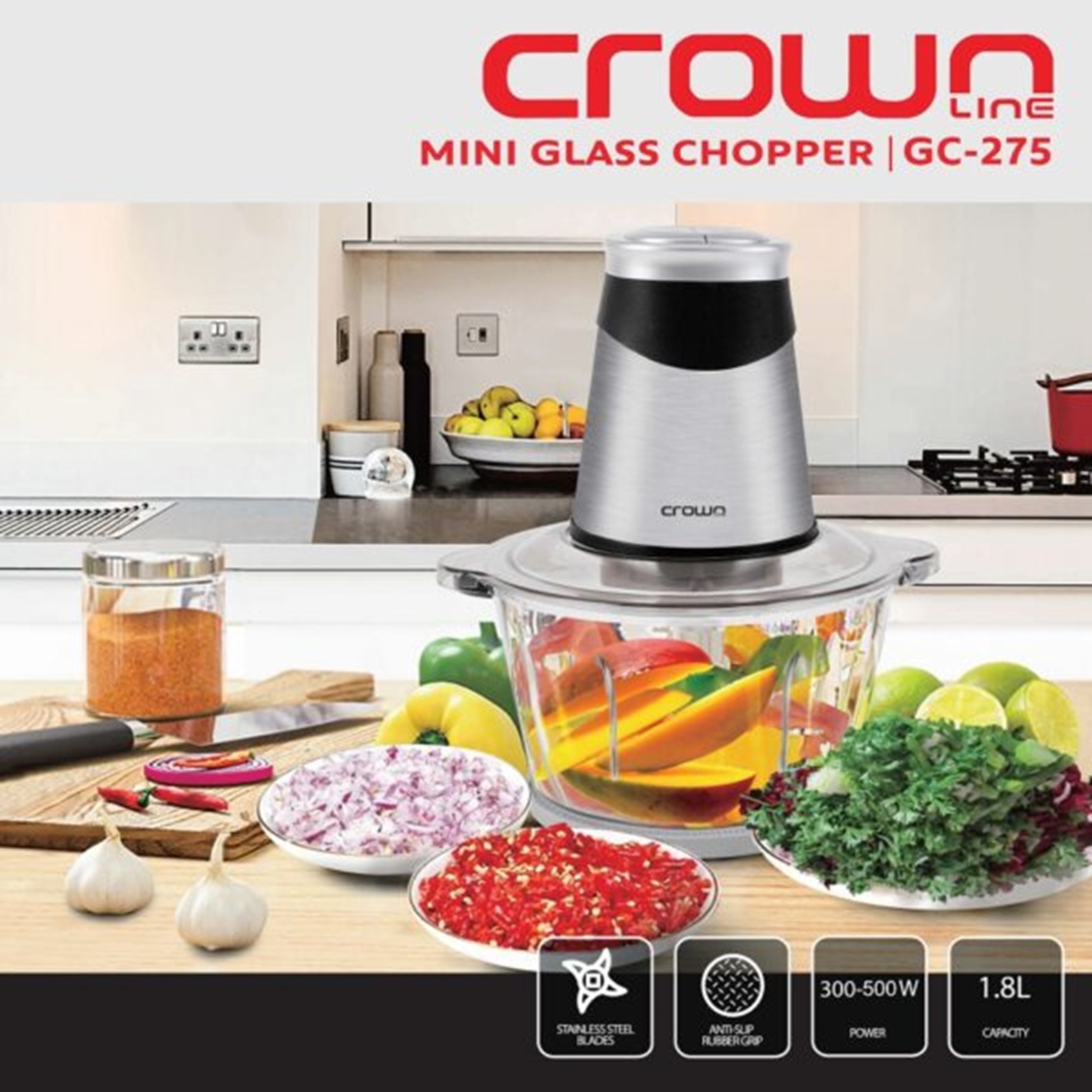 Chop, Slice, and Dice with Crownline Glass Vegetable Chopper